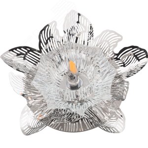DLS-F127 G4 CHROME/CLEAR Светильник декоративный встраиваемый, серия Fiore. Без лампы, цоколь G4. Металл/стекло. Хром/прозрачный. ТМ Fametto (DLS-F127-3001)