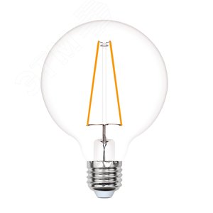 Лампа светодиодная декоративная LED 4вт 220-240В шар G95 400Лм Е27 2250К золотая колба Uniel Vintage (UL-00000850) - UNIEL