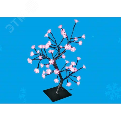 ULD-T3545-048/SBA PINK IP20 SAKURA  Дерево светодиодное Сакура, 45 см. 48 светодиодов. Розовый свет. Провод черный. TM Uniel. (UL-00001401) - фото 3