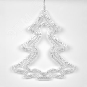 ULD-H3543-070/STA WHITE IP20 XMAS TREE Фигура светодиодная Ёлочка, 35х43 см. Подвесная. 70 светодиодов. Белый свет. Провод прозрачный. TM Uniel. (UL-00001405) 2
