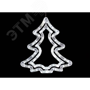 ULD-H3543-070/STA WHITE IP20 XMAS TREE Фигура светодиодная Ёлочка, 35х43 см. Подвесная. 70 светодиодов. Белый свет. Провод прозрачный. TM Uniel. (UL-00001405) 4