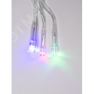 ULD-E1906-180/DTK MULTI IP20 RAINBOW-2 Занавес светодиодный фигурный Радуга, 1,9х0,6м. 14 подвесов. 180 светодиодов.  Красный, зеленый, белый, синий свет. Провод прозрачный. TM Uniel. (UL-00001411) - фото 2