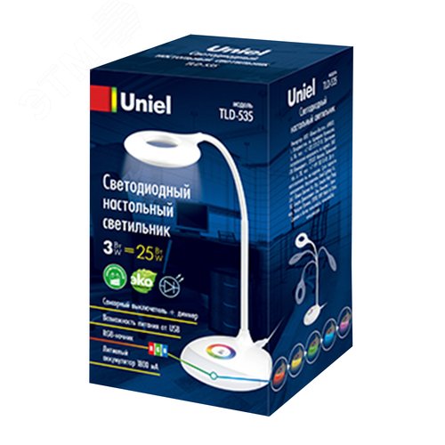 Светильник настольный TLD-535 White LED 250Lm 5500K Dimmer (UL-00001496) - фото 9