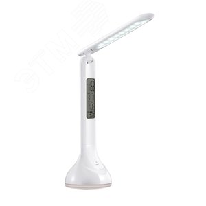 TLD-536 White/LED/250Lm/5500K/Dimmer Светильник настольный с ночником RGB и календарем, 4W. Встроенный аккумулятор 1200mAh. Сенсорный выключатель. Белый. TM Uniel. (TLD536WhiteLED250Lm5500KDimmer) - UNIEL