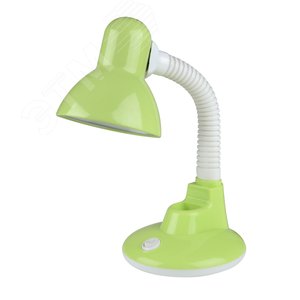 Светильник настольный. Цоколь Е27. Механический выключатель. Зеленый