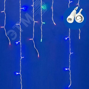 Бахрома светодиодная с эффектом мерцания 3 м соединяемая 200 светодиодов разноцветный свет белый провод ULD-B3010-200/TWK MULTI IP67 2