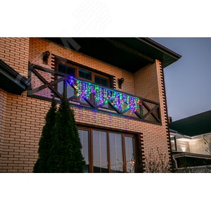 Бахрома светодиодная с эффектом мерцания 3 м соединяемая 200 светодиодов разноцветный свет белый провод ULD-B3010-200/TWK MULTI IP67 7