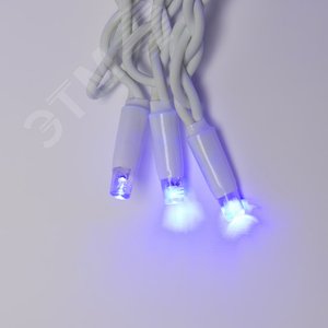 Бахрома светодиодная со статическим свечением 3м соединяемая 200 светодиодов синий свет белый провод ULD-B3010-200/SWK BLUE IP67 3