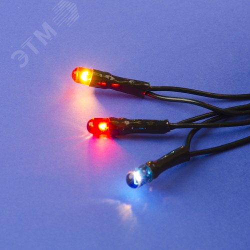 UDL-S0500-050/DGA MULTI IP20 MINI Гирлянда с контроллером, 5м. 50 миниламп накаливания. Разноцветный свет. Провод зеленый. TM Uniel. (UL-00002389) - фото 3
