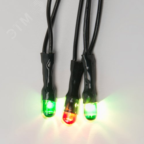 UDL-S0500-050/DGA MULTI IP20 MINI Гирлянда с контроллером, 5м. 50 миниламп накаливания. Разноцветный свет. Провод зеленый. TM Uniel. (UL-00002389) - фото 4