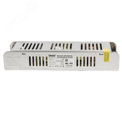 Блок питания 200Вт 12В Металлический корпус UET-VAS-200A20 12V IP20 3