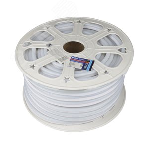 Лента светодиодная гибкий неон 8Вт/м 220В синий IP67 120 LED/м бобина 50м. в коробке - фото 2