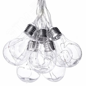 Светильник светодиодный садовый USL-S-126/PT4000 BULBS Садовая гирлянда на солнечной батарее Лампочки,10 светодиодов. Разноцветный свет. 1хАA Ni-Mh аккумулятор в/к. IP44 - фото 2