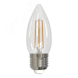 Лампа светодиодная диммируемая LED-C35-5W/NW/E27/CL/DIM GLA01TR форма свеча, прозрачная Air белый свет (4000K) картон ТМ 2