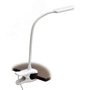 TLD-554 White/LED/400Lm/5500K/Dimmer Светильник настольный «прищепка», 4W. Сенсорный выключатель. Белый. ТМ Uniel (TLD-554-0001) - UNIEL