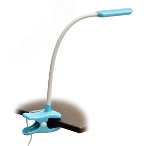 TLD-554 Blue/LED/400Lm/5500K/Dimmer Светильник настольный «прищепка», 4W. Сенсорный выключатель. Голубой. ТМ Uniel (TLD-554-0002) - UNIEL