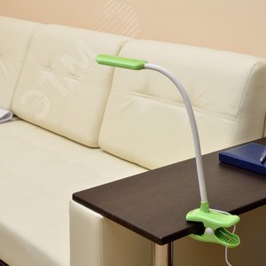 TLD-554 Green/LED/400Lm/5500K/Dimmer Светильник настольный «прищепка», 4W. сенсор, Зеленый. | UL-00003647 | Uniel 2