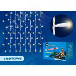 Гирлянда Занавес светодиодный с эффектом мерцания 3х2 м Соединяемый 240 светодиодов теплый белый провод