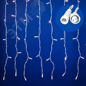 Гирлянда Занавес светодиодный с эффектом мерцания 3х2 м Соединяемый 240 светодиодов теплый белый провод 4