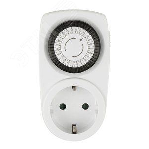 Таймер механический с розеткой 220В 12/24ч 3500Вт UST-M10 WHITE - фото 2