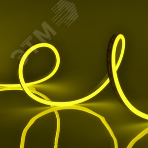 Лента светодиодная гибкая герметичная ULS-N21-2835-120LED/m-8mm-IP67-220V-8W/m-50M-YELLOW. NEON. Бобина 50 м. Желтый свет 2