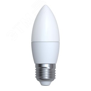 Лампа светодиодная LED-C37-7W/WW/E27/FR/NR форма свеча, матовая, Norma, теплый (3000K) 2