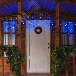 Бахрома светодиодная с эффектом мерцания 3 м соединяемая 200 светодиодов синий свет черный провод ULD-B3010-200/TBK BLUE IP67 5