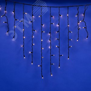 Бахрома светодиодная с эффектом мерцания 3м соединяемая 200 светодиодов теплый белый свет черный провод ULD-B3010-200/TBK WARM WHITE IP67 2