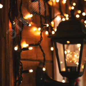 Бахрома светодиодная с эффектом мерцания 3м соединяемая 200 светодиодов теплый белый свет черный провод ULD-B3010-200/TBK WARM WHITE IP67 9