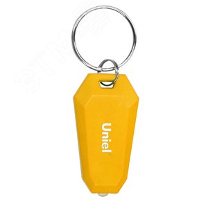 S-KL021-T YELLOW Фонарь-брелок Стандарт. 1LED. 2*CR1220 н/к. Пластик. Желтый | UL-00004096 | Uniel - UNIEL