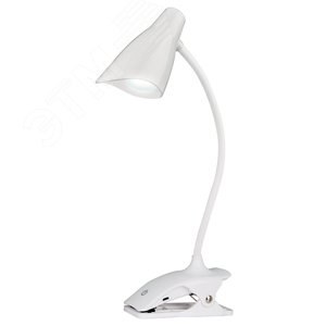 Светильник настольный TLD-560 White/LED/280Lm/5000K/Dimmer прищепка 3W. Сенсорный выключатель. Белый. - UNIEL