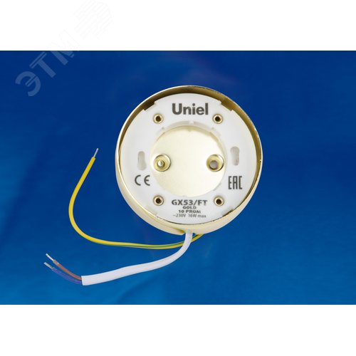 Светильник накладной GX53/FT GOLD 10 PROM, в составе набора из 10 шт. корпус золото, картон TM 2