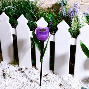 Светильник светодиодный садовый на солнечной батарее СОЛАР USL-C-453/PT305 PURPLE TULIP - фото 4