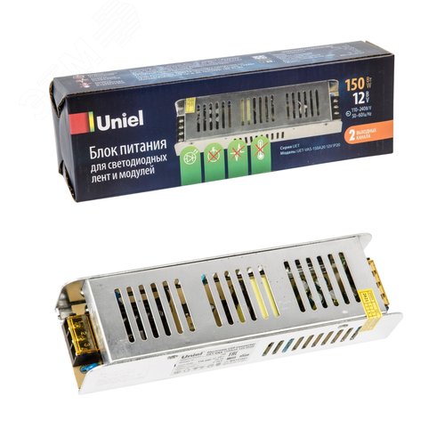 Блок питания 150Вт 12В Металлический корпус UET-VAS-150A20 12V IP20 5