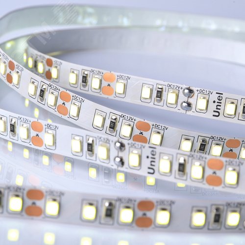 Лента светодиодная гибкая на самоклеящейся основе.ULS-M13-2835-120LED/m-8mm-IP20-DC12V-9,6W/m-5M-6500K PROFI Катушка 5 м. в герметичной упаковке. Дневной свет (6500K) - UNIEL
