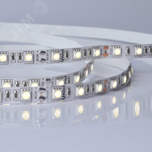 Лента светодиодная гибкая на самоклеящейся основе 14,4Вт/м 12В 4000K IP20 60LED/м катушка 5м. в герметичной упаковке - фото 3