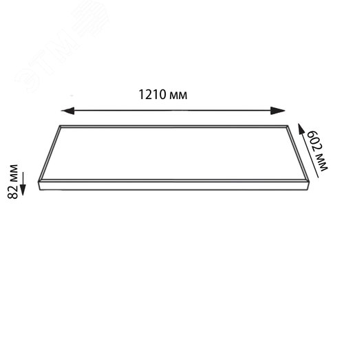 Светильник светодиодный потолочный универсальный. Белый свет (4000K). 10300Лм. ULP-60120 72W/4000К IP40 UNIVERSAL WHITE Корпус белый. В комплекте с источником питания 6