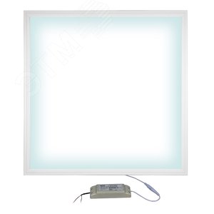 Светильник светодиодный потолочный встраиваемый белый свет (4000K) корпус белый в комплекте с источником питания