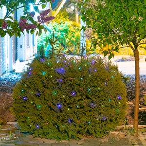 Гирлянда cадовая на солнечной батарее Роса, 100 светодиодов, разноцветный свет, 1xАА Ni-Mh аккумулятор в/к IP44 2