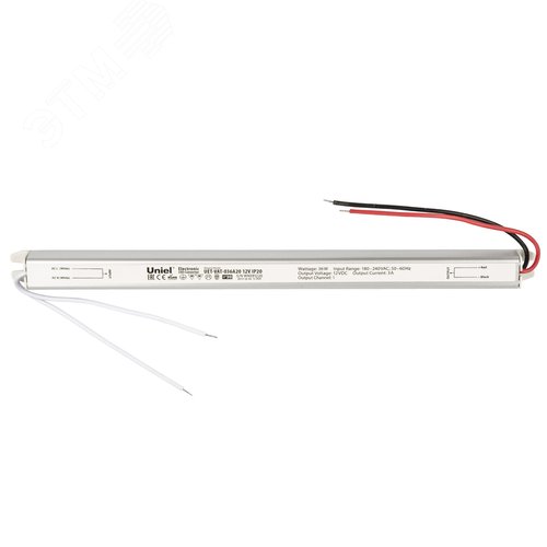 Блок питания ультратонкий 36Вт 12В Металлический корпус UET-VAT-036A20 12V IP20 2