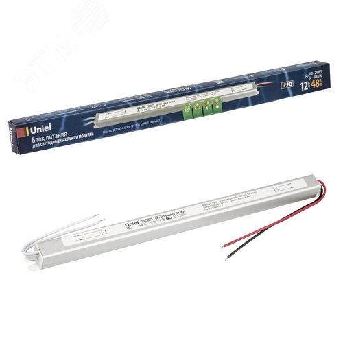 Блок питания ультратонкий 48Вт 12В Металлический корпус UET-VAT-048A20 12V IP20 2