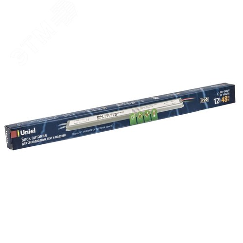 Блок питания ультратонкий 48Вт 12В Металлический корпус UET-VAT-048A20 12V IP20 4