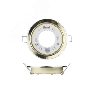 Светильник ультркий встраиваемый В составе набора из 10шт GX53/H2 GOLD 10 PROM Корпус золото Картон UL-00005053 Uniel - UNIEL