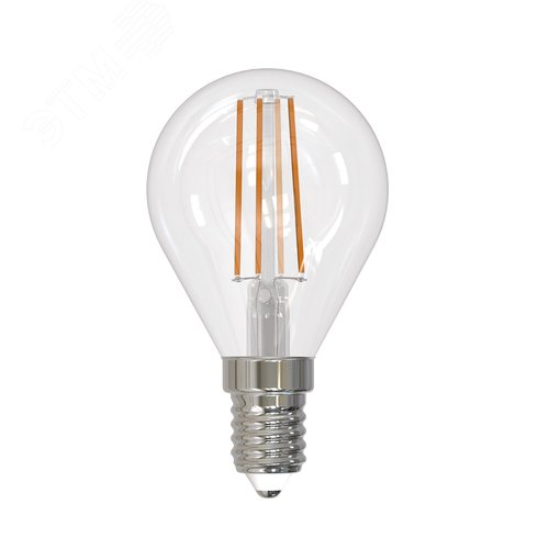 Лампа светодиодная диммируемая 9 Вт Форма шар прозрачная Серия Air Белый свет 4000K Картон ТМ LED-G45-9W/4000K/E14/CL/DIM GLA01TR