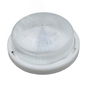 ULO-K05A 6W/6000K/R24 IP44 WHITE/GLASS Светильник светодиодный накладной. Дневной белый свет (6000K). 600Лм. Диаметр 240мм. Корпус белый. ТМ Uniel. (ULO-K05A 6W/6000K/R24 IP44 WHITE/GLASS) - UNIEL