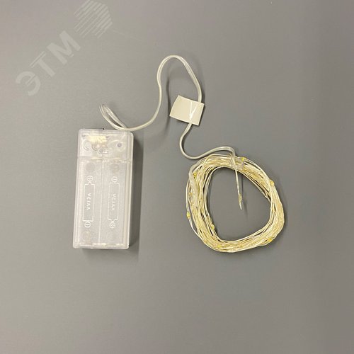 ULD-S0500-050/SCB/2AA WARM WHITE IP20 DEW Гирлянда светодиодная на батарейках 2AA (не в/к), «Роса», 5м. 50 светодиодов. Теплый белый свет. Провод медный. TM Uniel. (UL-00005265) - фото 4