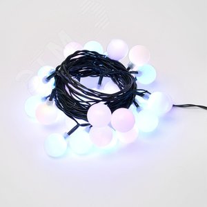 ULD-S0500-030/DGA RGB IP20 RAINBOW-1 Гирлянда светодиодная «Радуга-1», 5м. 30 светодиодов. RGB свет. Провод зеленый. ТМ Uniel (UL-00005470) - фото 5