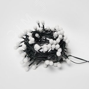 ULD-S0500-100/DGA MULTI IP20 COLORBALLS-1 Гирлянда светодиодная с контроллером «Разноцветные шарики-1», 5м. 100 светодиодов. Разноцветный свет. Провод зеленый. ТМ Uniel (UL-00005471) - UNIEL