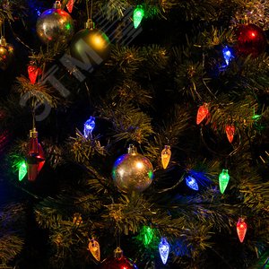 ULD-S0700-050/DGA MULTI IP20 STRAWBERRY Гирлянда светодиодная с контроллером «Клубничка», 7м. 50 светодиодов. Разноцветный свет. Провод зеленый. ТМ Uniel (UL-00005474) 5