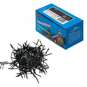 ULD-S0300-200/DGA MULTI IP20 FIRECRACKER  Гирлянда светодиодная с контроллером Фейерверк 3м 200 светодиодов Разноцветный свет Провод зеленый ТМ Uniel (UL-00005475) - фото 2